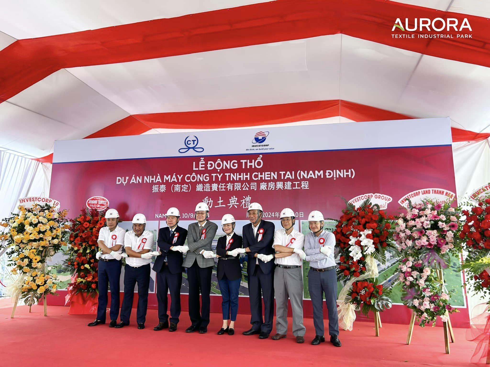 GROUNDBREAKING CEREMONY OF CHEN TAI COMPANY LIMITED (NAM DINH) FACTORY PROJECT AT AURORA IP