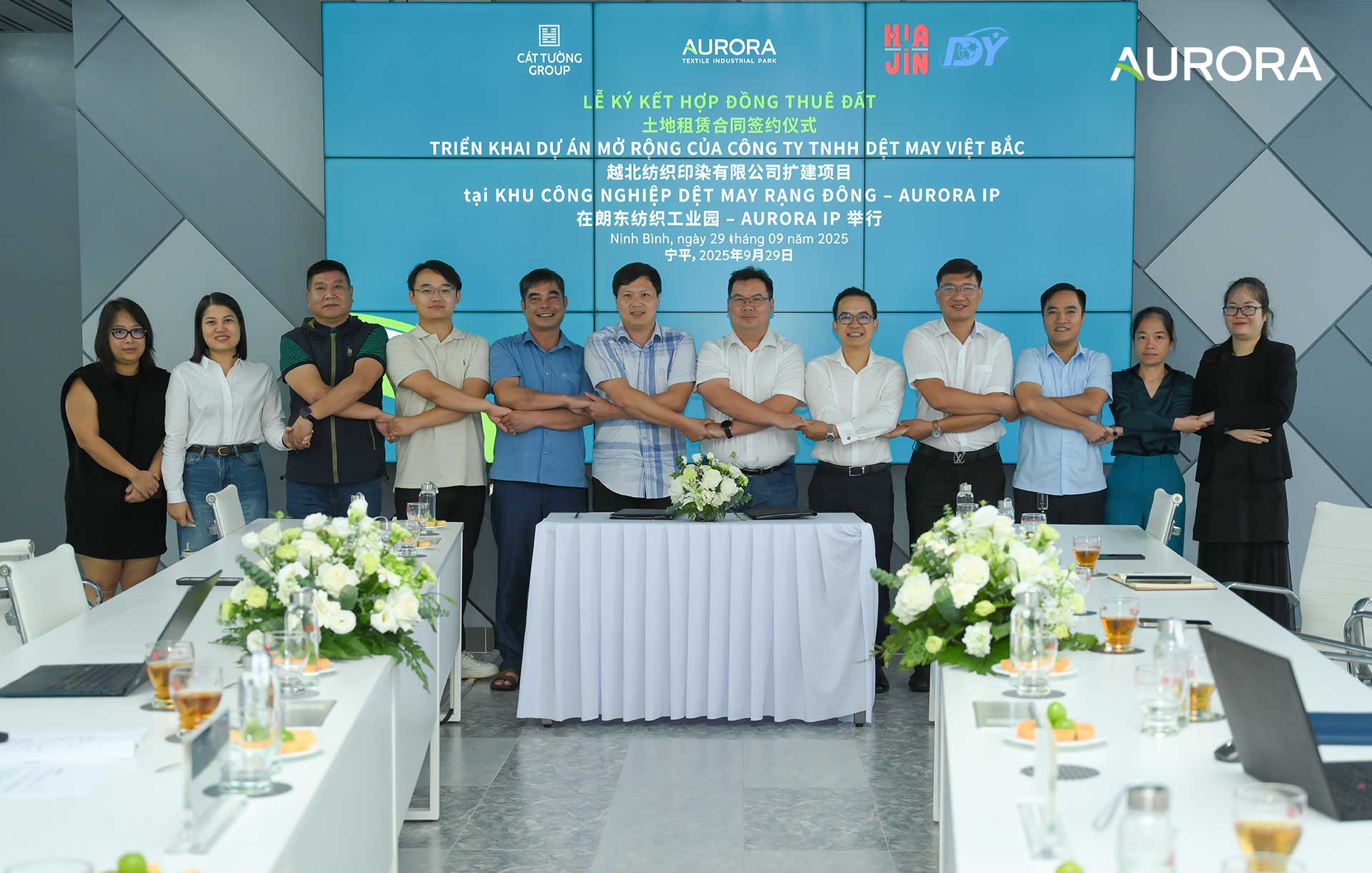 AURORA IP: VIỆT BẮC NHÂN ĐÔI QUY MÔ, KHÉP KÍN CHUỖI CUNG ỨNG DỆT MAY TẠI NINH BÌNH 