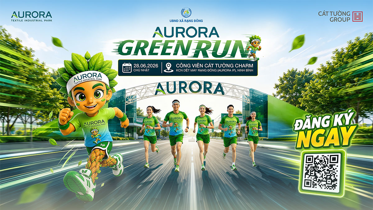 Aurora Green Run 2026: The first community run at Rang Dong textile industrial park officially kicks off