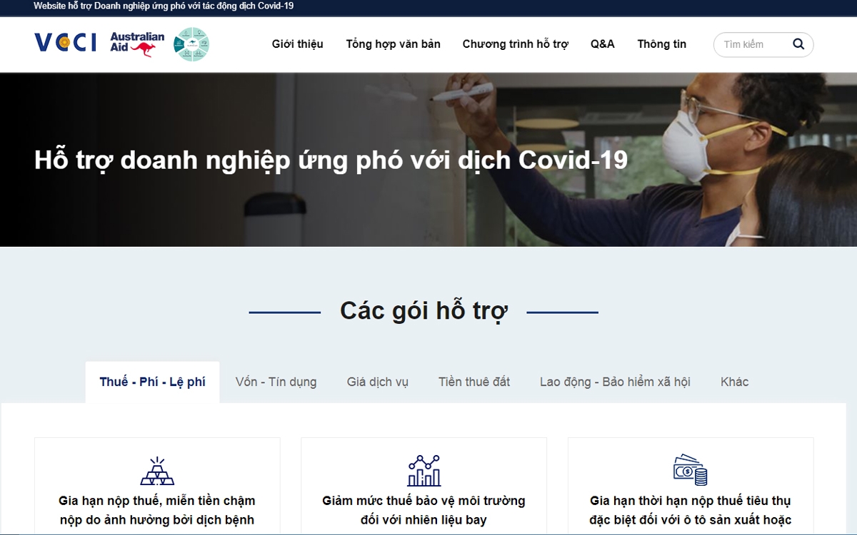 VCCI giới thiệu website Hỗ trợ doanh nghiệp ứng phó với dịch Covid-19