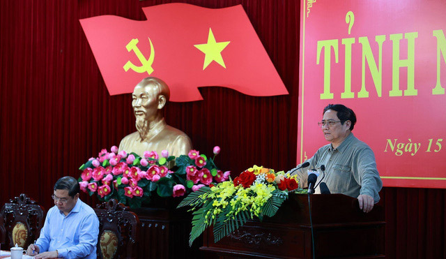 Thủ tướng chỉ đạo lãnh đạo tỉnh Nam Định